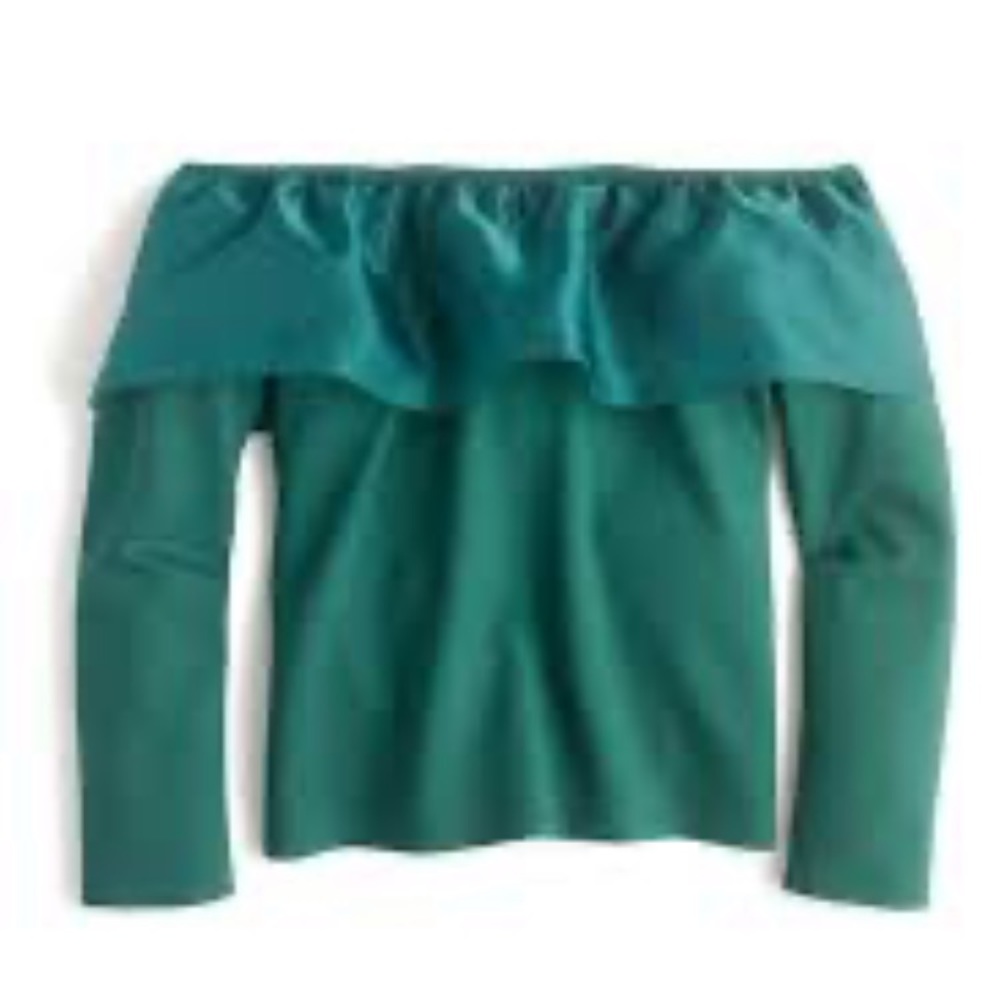 J. Crew Organza Ruffle Top shirt